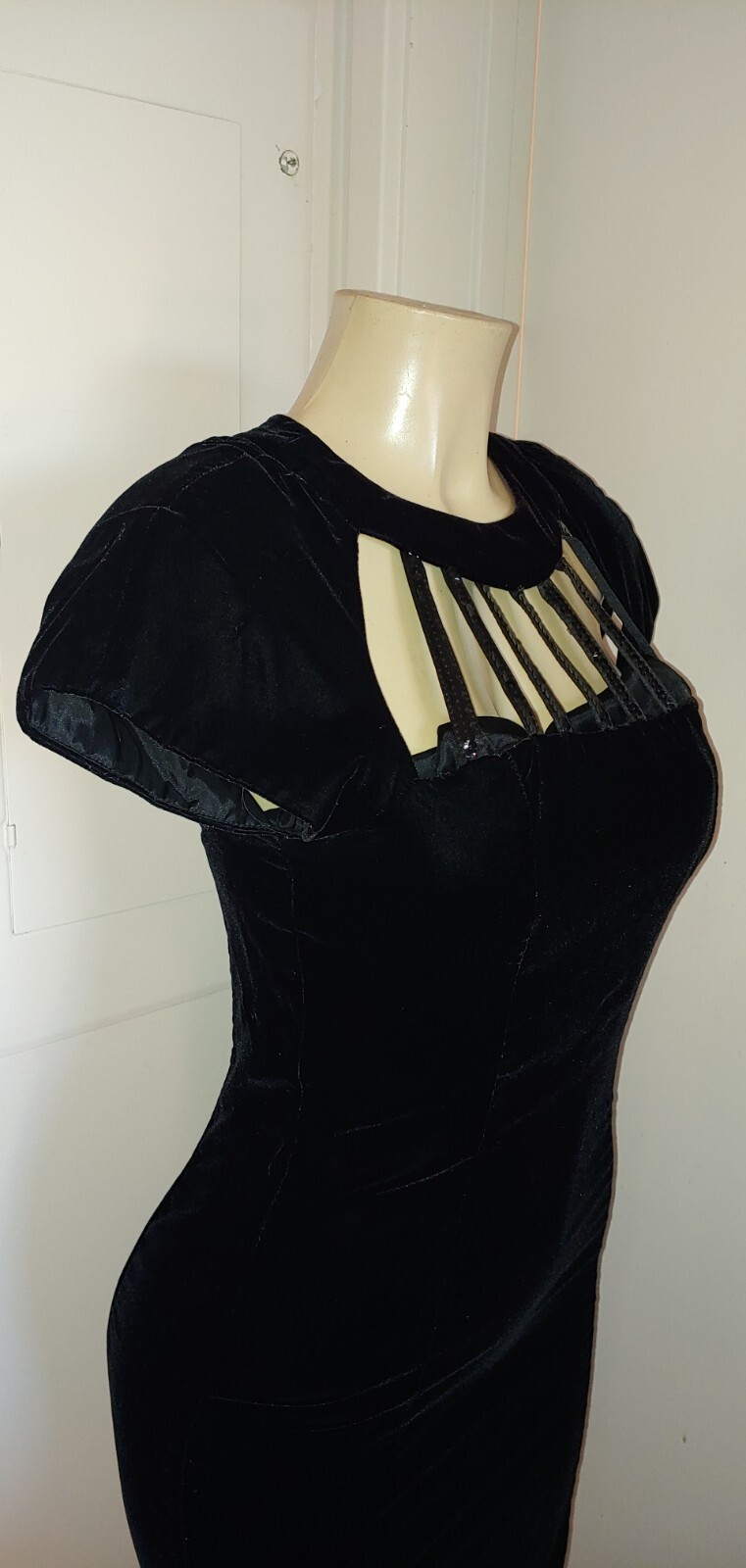 Vintage vampire Mistress Velvet Sequin 90s Dress Limited Edition