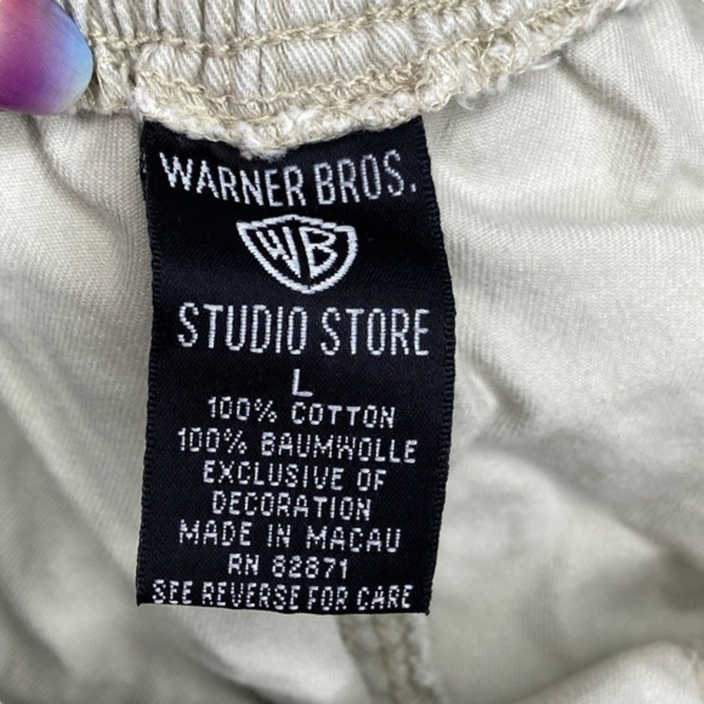 Vintage Shorts Warner Bros Studio Store Khaki Embroidered Taz High Waist Shorts