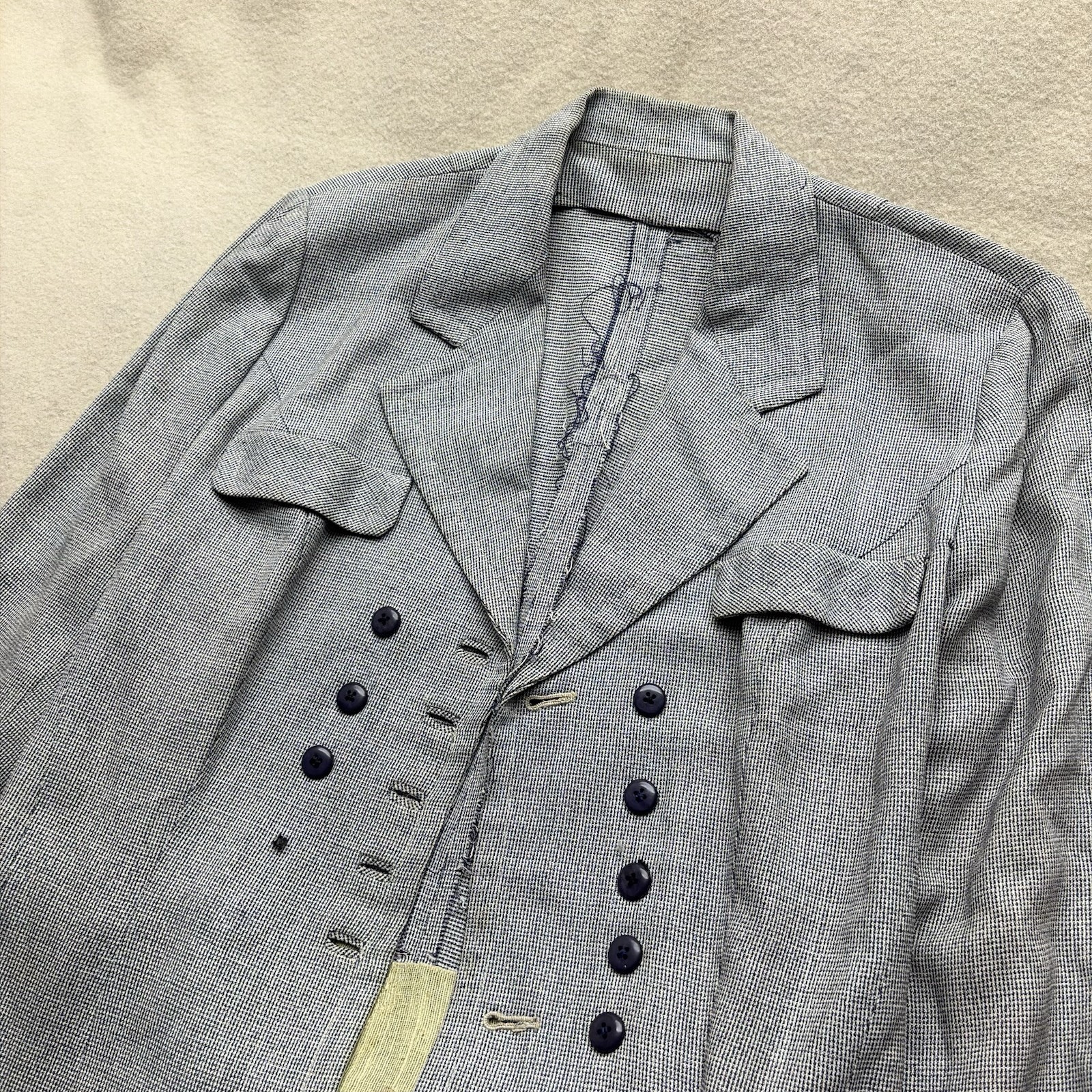 1950’s Duchess Royal Suit Jacket M Rayon Acetate Women’s Fashion Belt Back