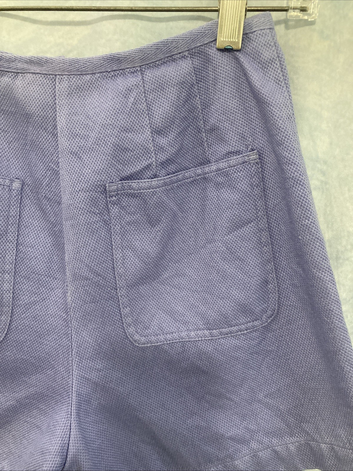 Vtg 90s Copper Key Lavender Purple Shorts High Waisted Cotton Size 3 Hong Kong