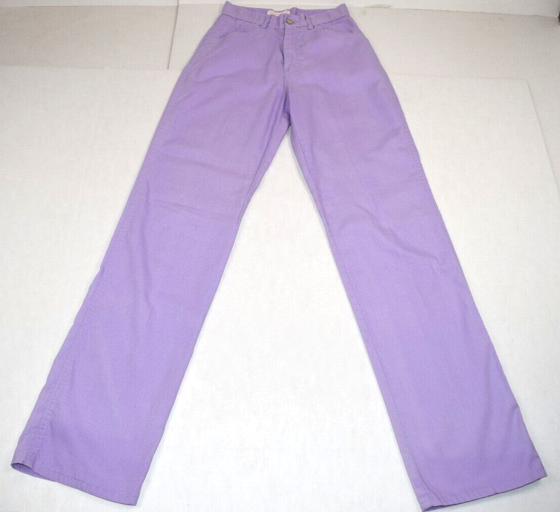 Vintage Pants Size S/M 70s Brittania Soft Lavender Purple Straight Leg High Rise
