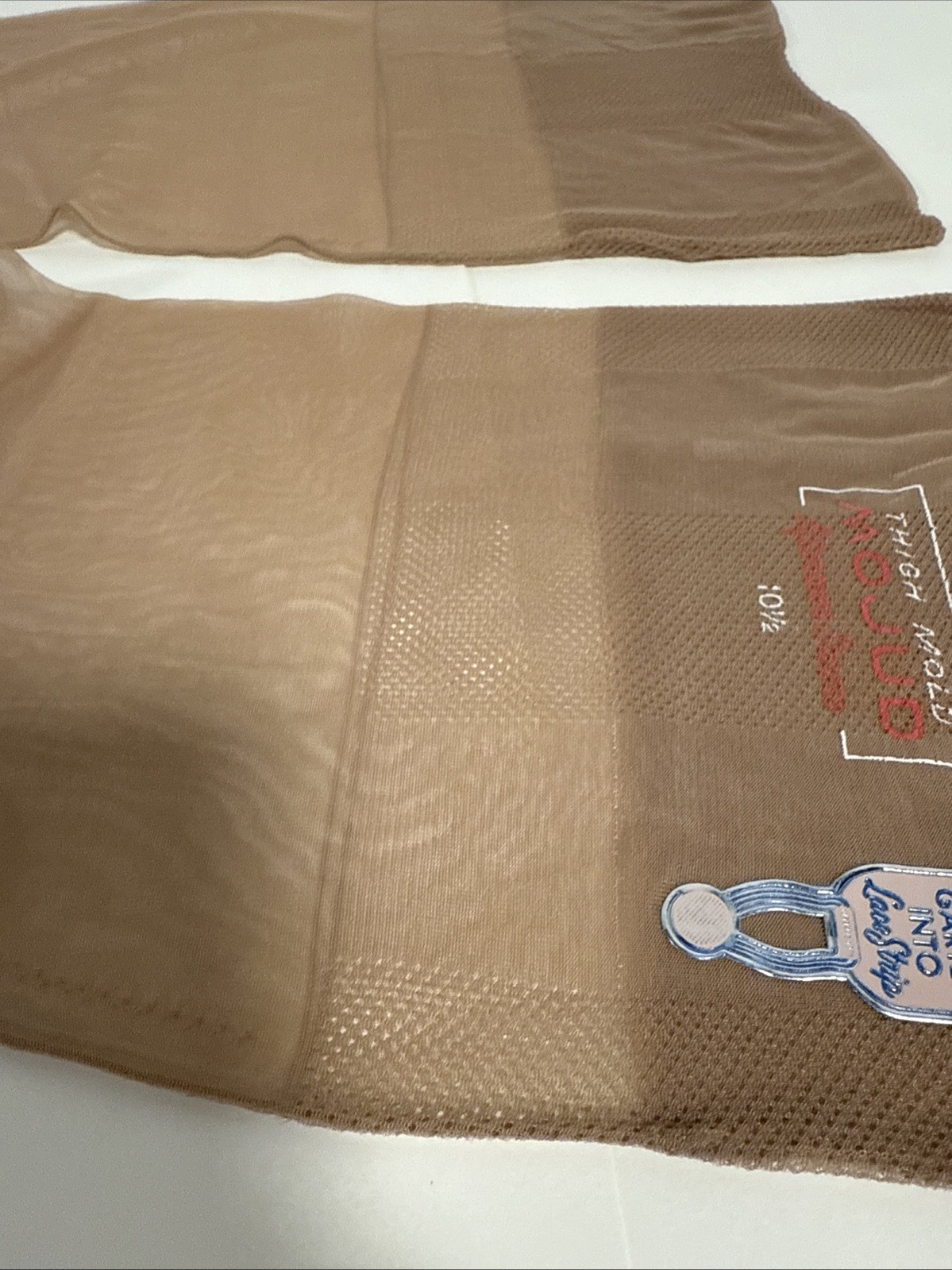 Vintage Mojud Magic-Motion Nylon Stocking Sz 10.5 Lot Of 2 Reinforced Toe