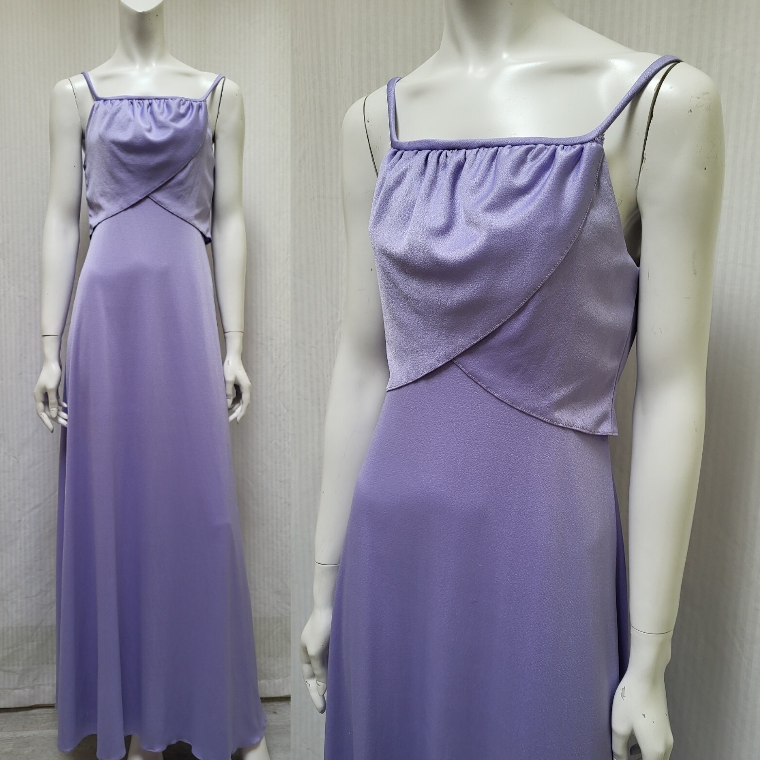 Vintage 1970s LORRIE DEB Purple Jersey Knit Maxi Dress Disco – Size S