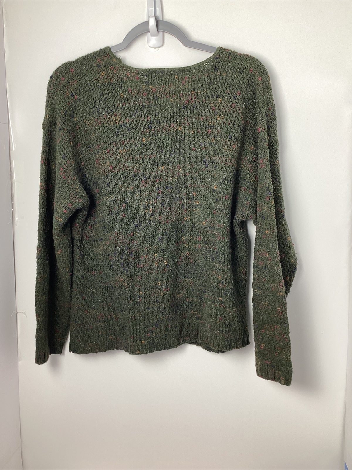 United States Sweaters Made In The USA Green/Multi Colored Oversized Sz M