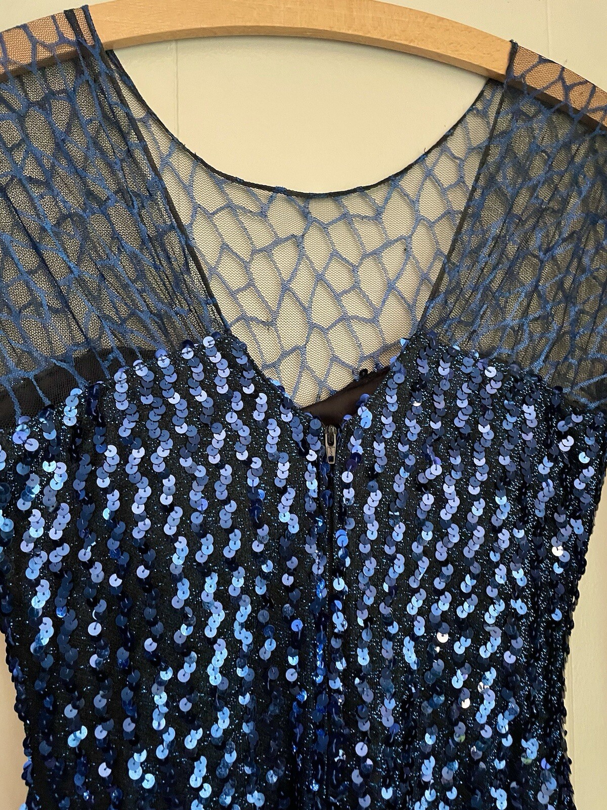 VTG 70’s New Leaf Samir Sequin Wiggle Dress Old Hollywood Cabaret Glam Sparkly