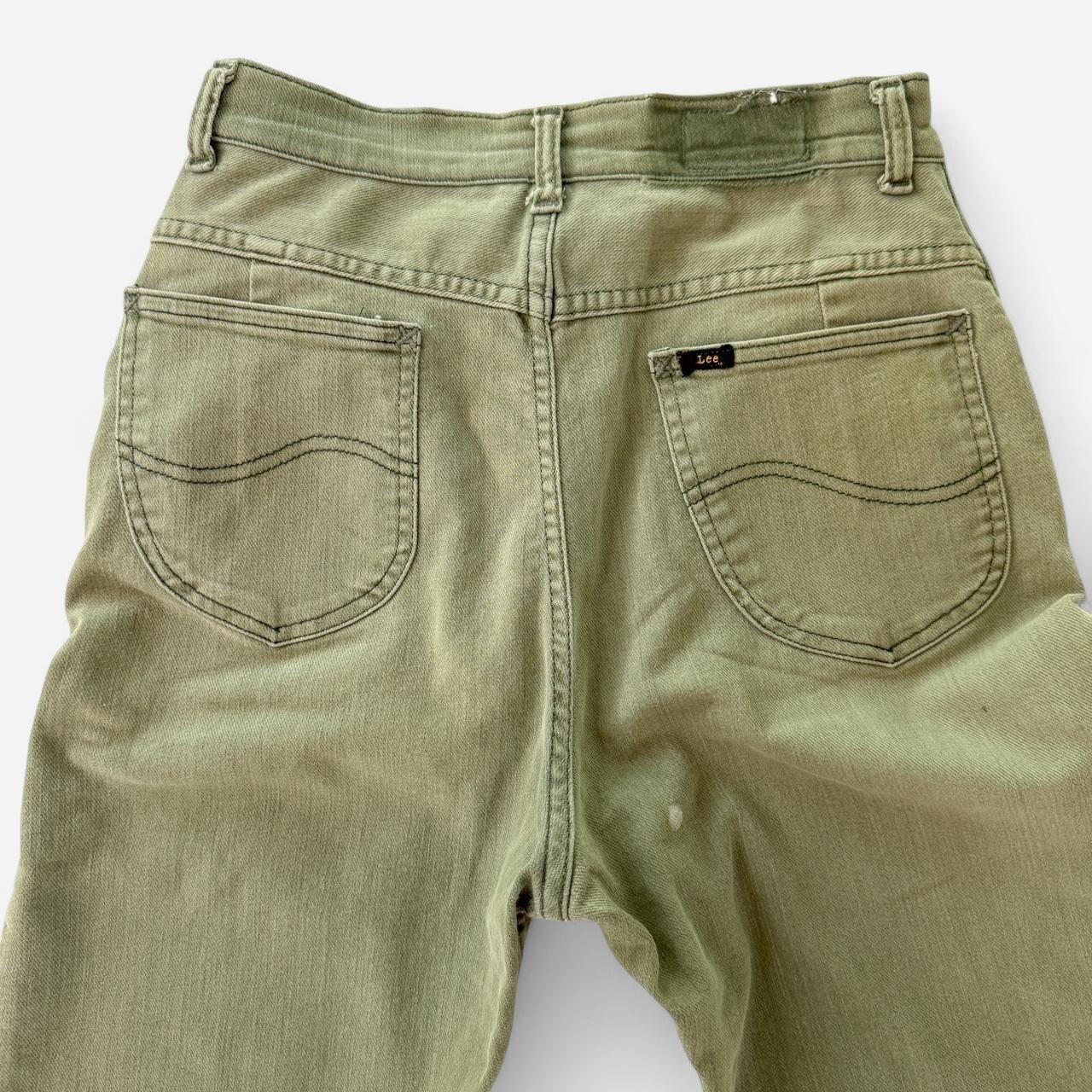 Vintage 1960s Lady Lee stretch riders in olive green skinny jean