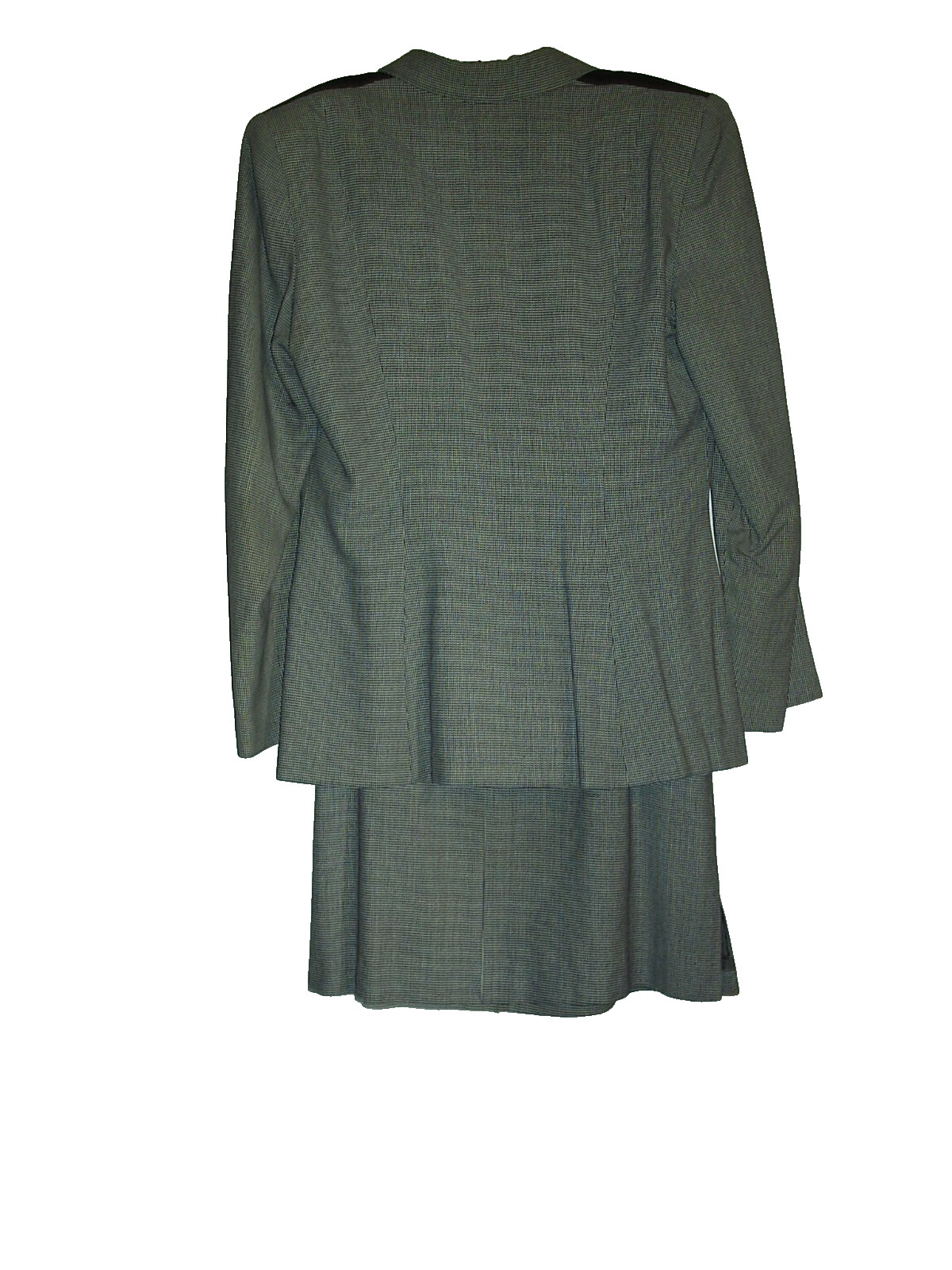 VINTAGE Ladies JACKET & SKIRT SET 2pc Set Houndstooth Blk/Wht 40&rsquo;s NICE