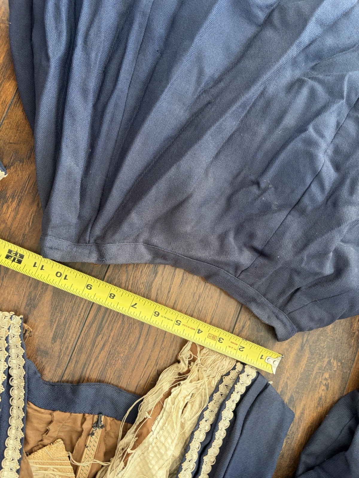 Victorian Heavy Blue Winter Walking Suit