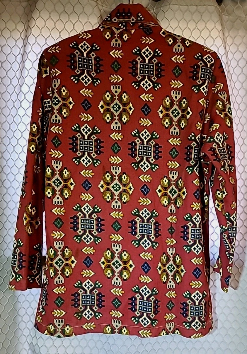 Vintage Blazer Aztec western denim jacket women’s Gotcha Covered Copper Button