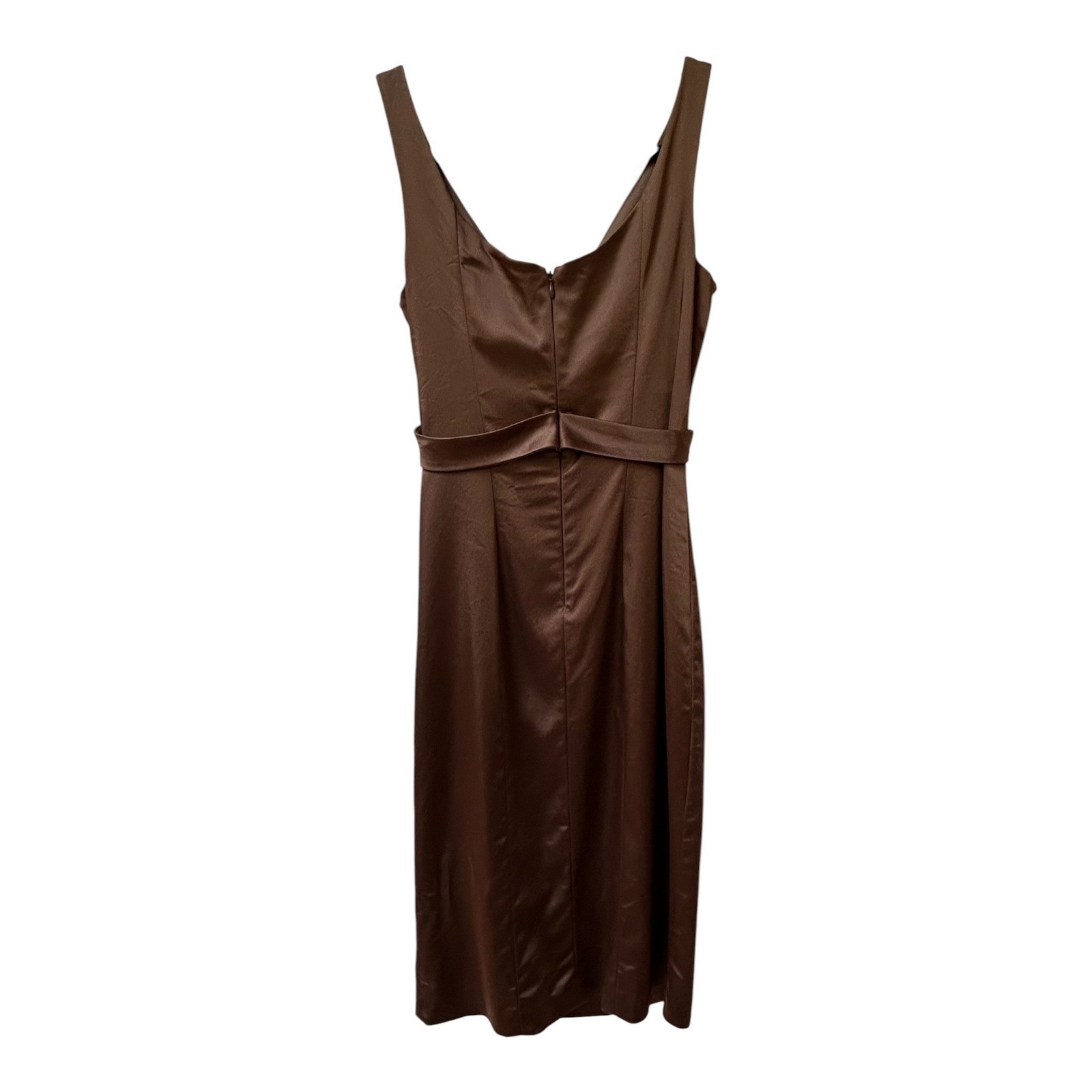 Cache Copper/Brown Bodycon Midi Dress Size 8 Vintage!