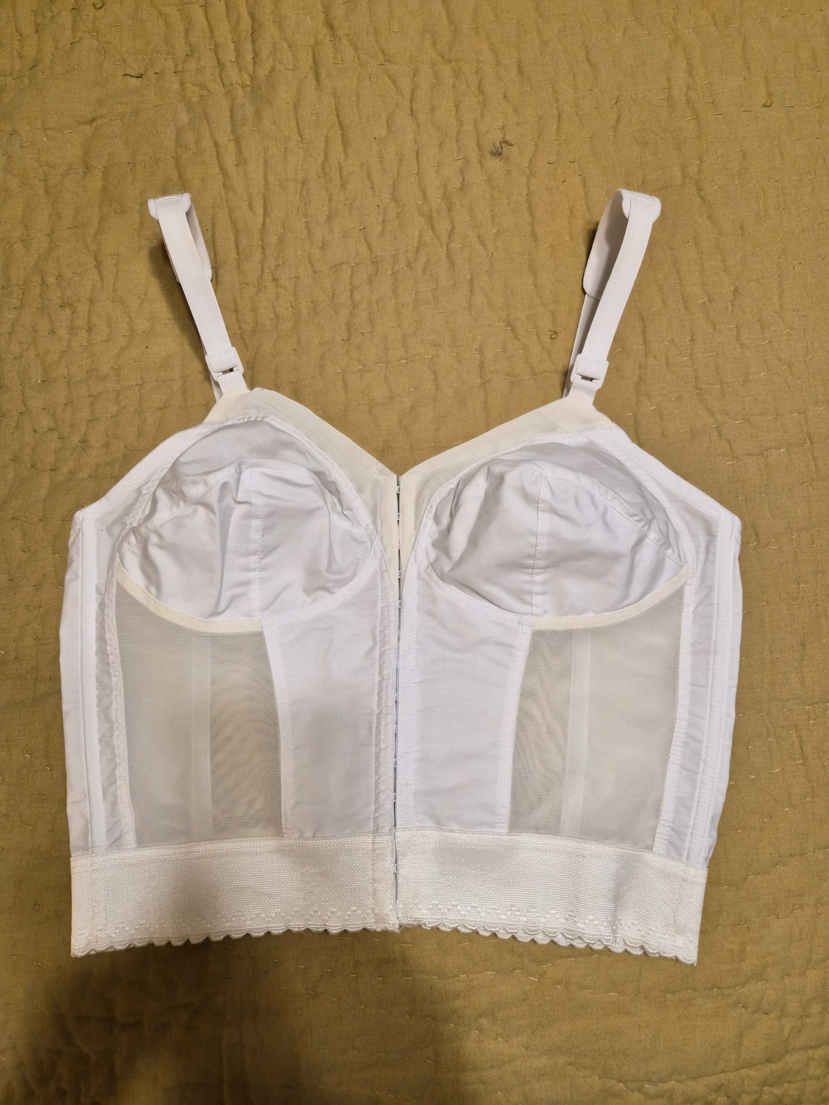 Vintage Exquisite Form long line bra Front Hook NWOT size 38B 7530
