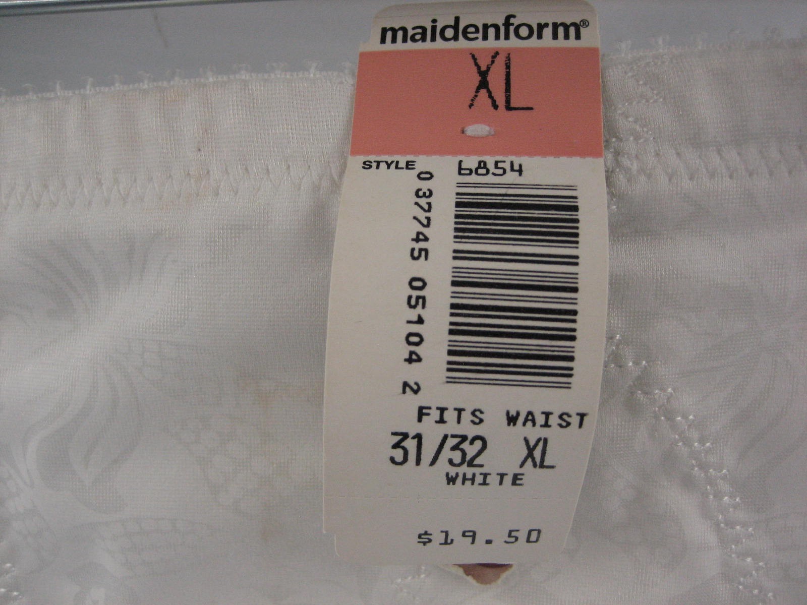 Vintage Maidenform White Shapewear Briefs Size XL Firm Control NEW w/ TAGS