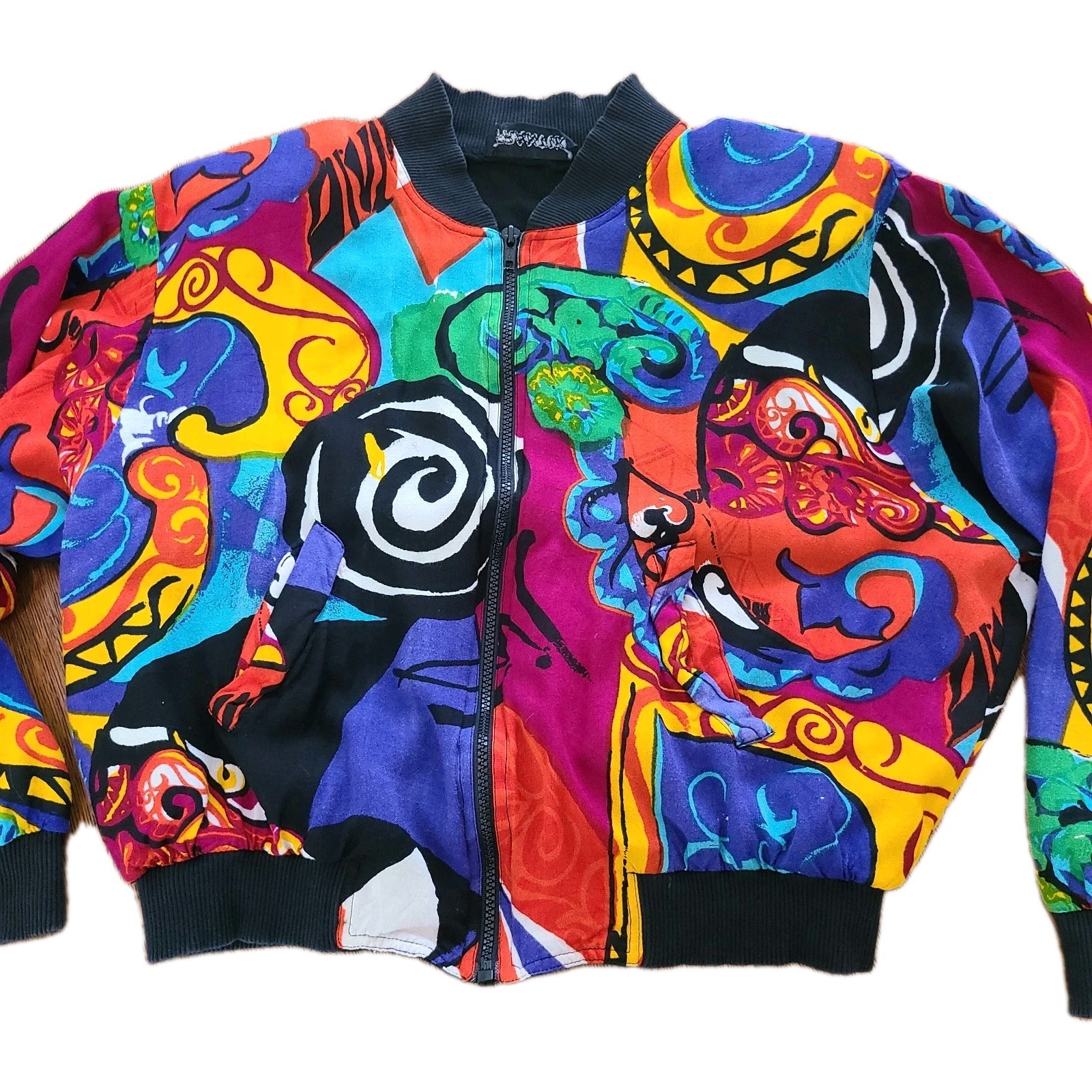 Vintage Womens Frantik Jacket Bomber 80&rsquo;s Artys Size M