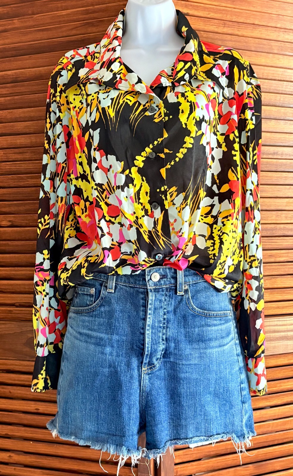 Vintage Shamis Floral Button Down 1970&rsquo;s M/L