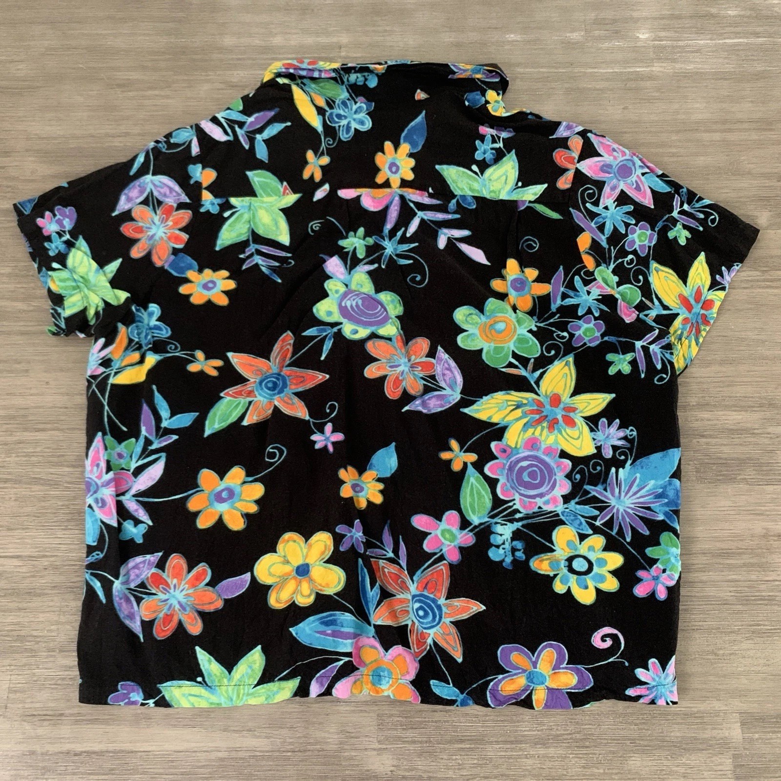 Rare Vintage Jams World 90s Night Bloom Hawaiian Shirt Women’s Floral Sz 2XL