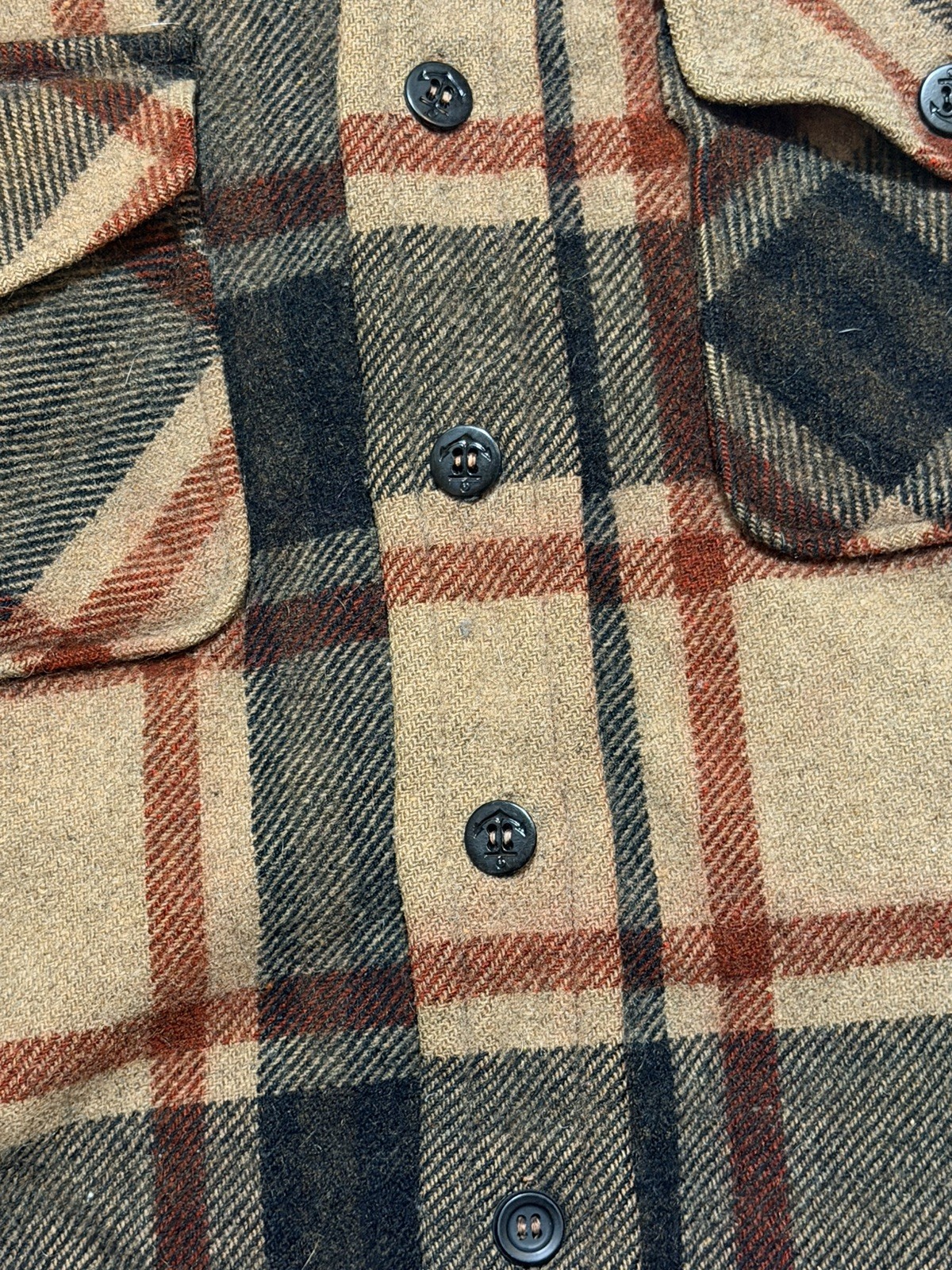 Vintage Flannel Eclectic Grampacore CPO By Campus Jacket Button USA 14