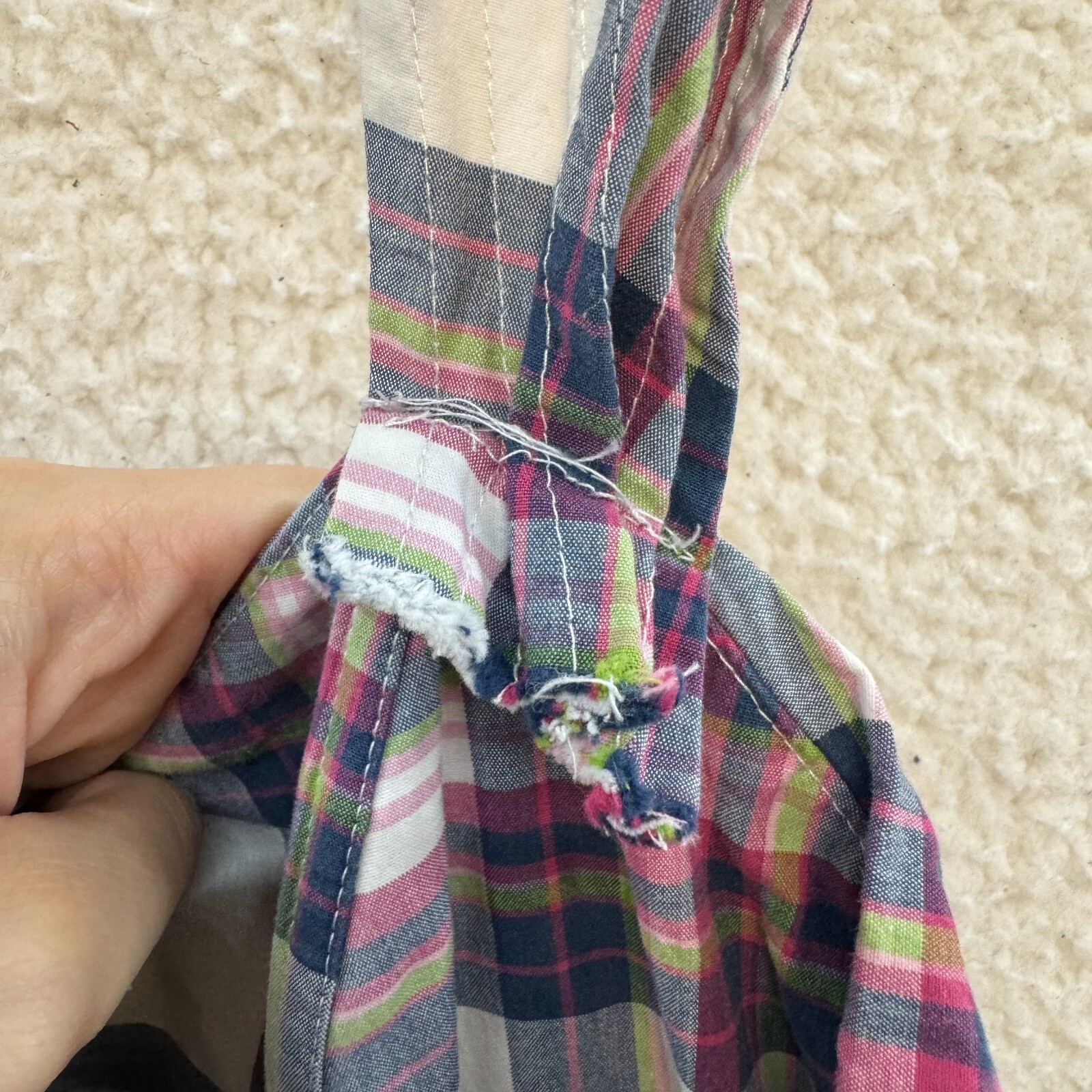 Y2K Vintage Halter Mini Dress 0 2 XS Tartan Plaid Bustier Mod Western Pockets