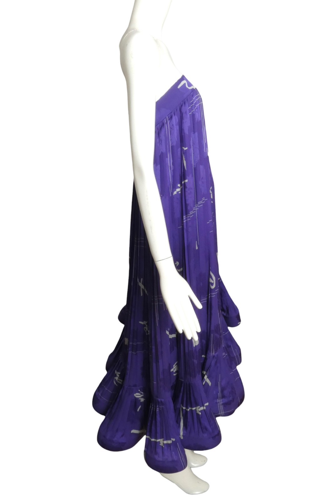 PIERRE CARDIN HAUTE COUTURE – 1989 Pleated Silk Party Dress, Size-4