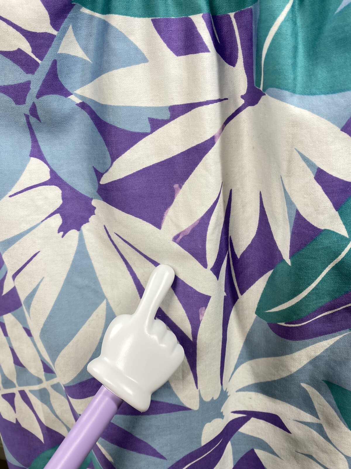 SEARS Vintage Caftan Dress SIZE MEDIUM 12 -14 MISSES cotton tropical 70s 80s