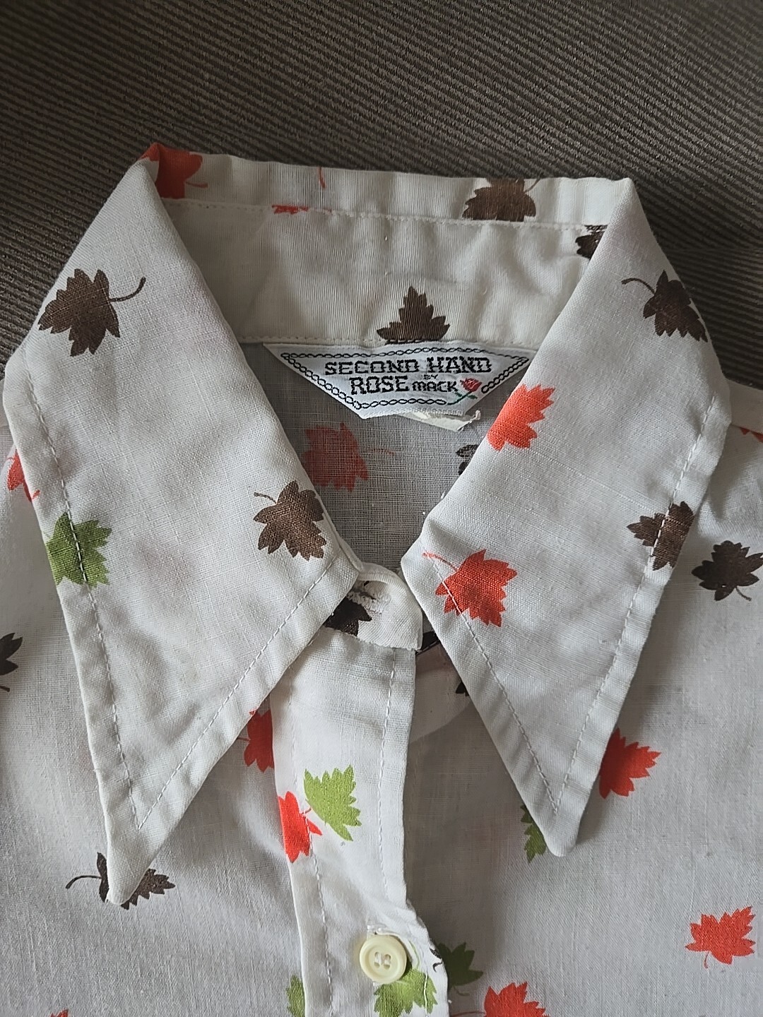 Vintage 1970s Second Hand Rose by Mack LS Womens Fall Button Down Shirt SZ 9/10