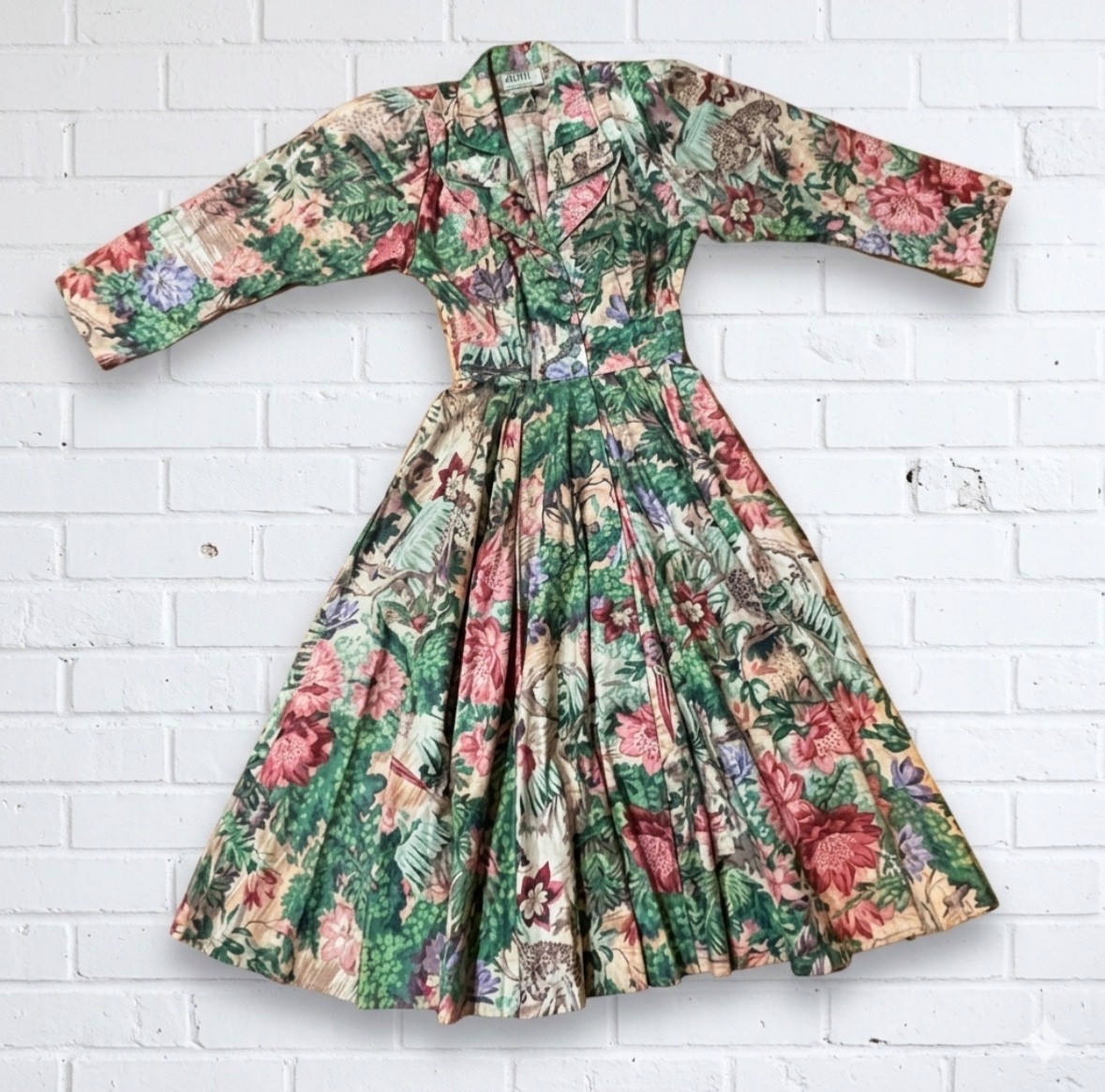 Vintage 80s Boho Floral Theme By D. Frank sz 10