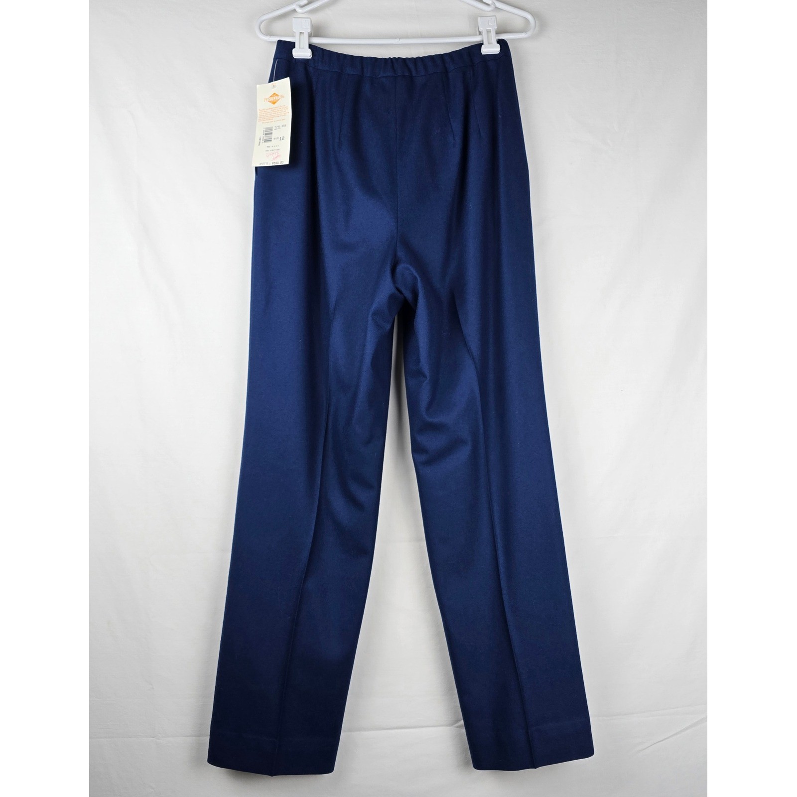 Pendleton Town & Country Womens Navy Blue Virgin Wool Trousers Pants Size 12 NWT