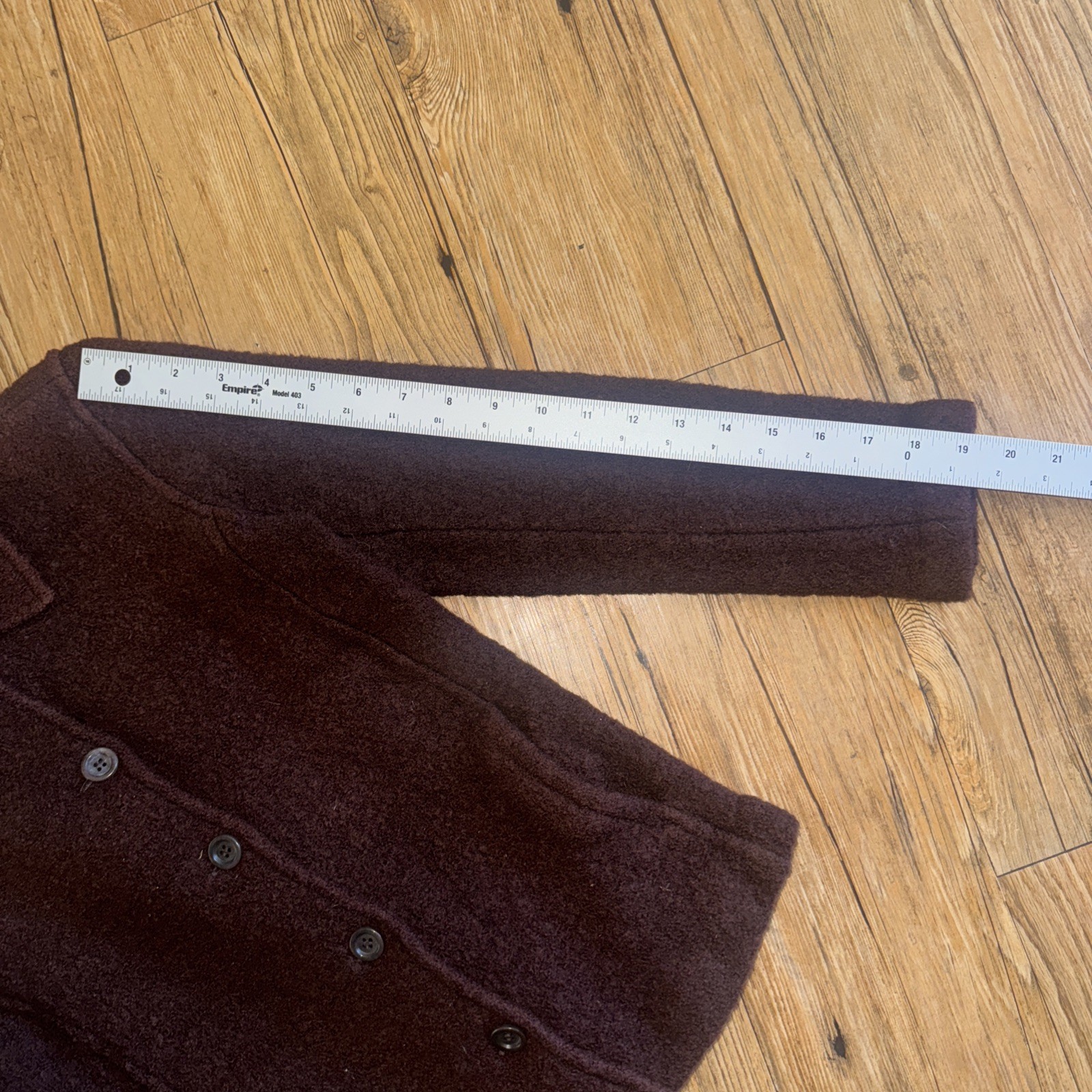 J Crew Vintage 100% Wool peacoat Jacket Size 6 Women&rsquo;s Brown Pockets Y2K #78