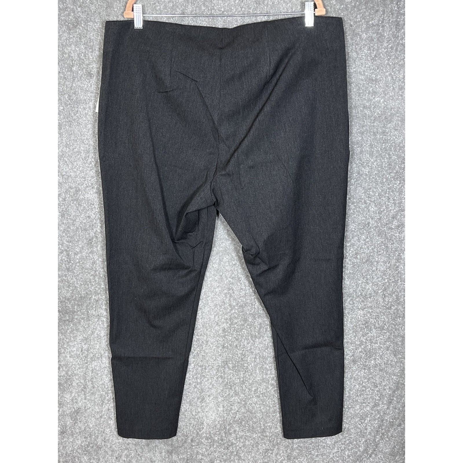Old Navy High RisePull On Pants Womens Sz XXL Gray Stretch Ankle Zip Pockets New