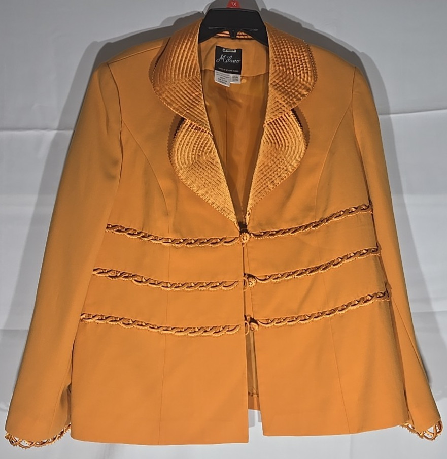 Vintage Milano Paris, New York, Milano Blazer Rhinestone Accents Size 20W 1980’s