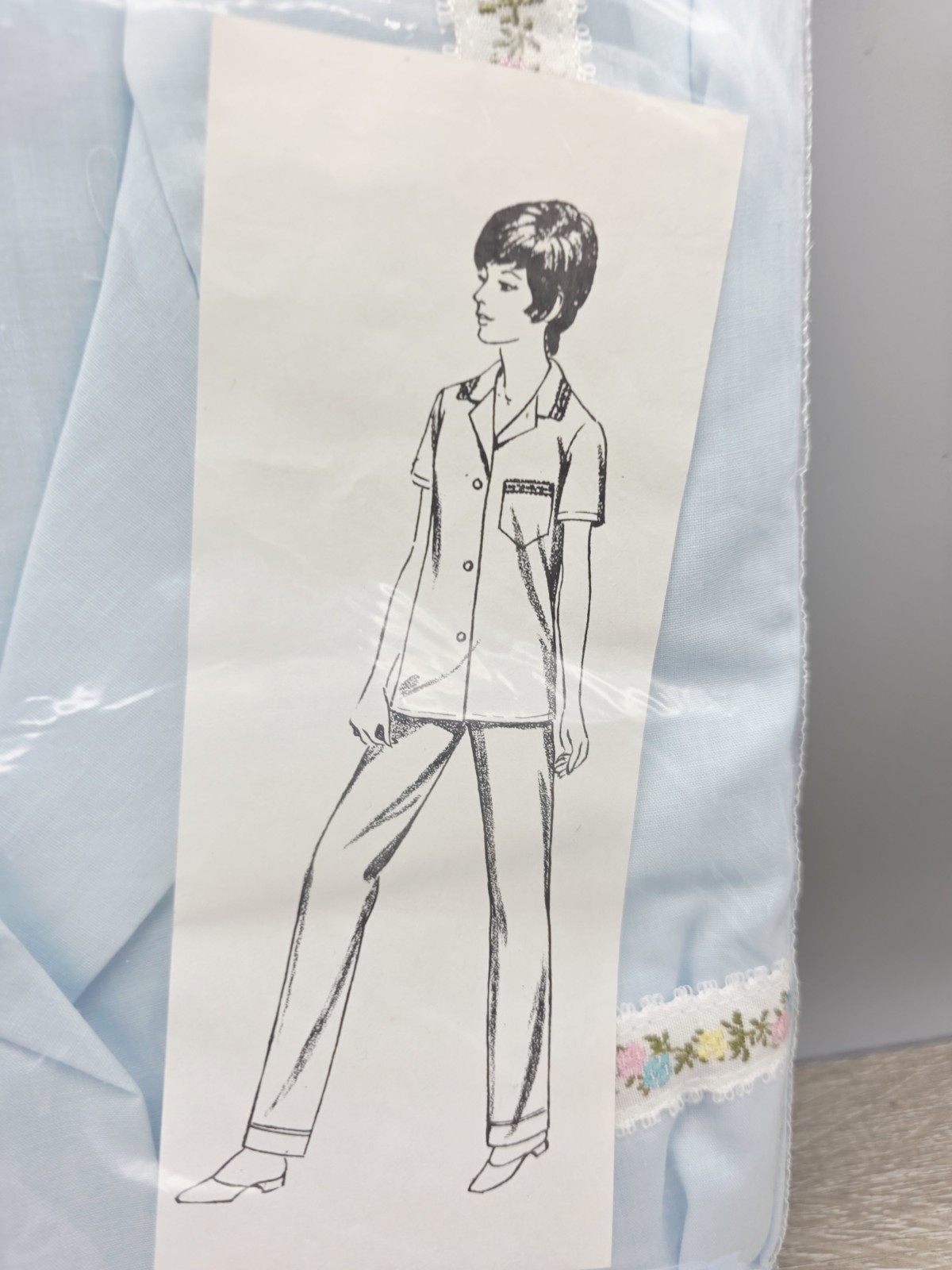 VTG Carole 2 Pc Sleepware Pants Button Top Wms Sz 42 New In Package Pajamas