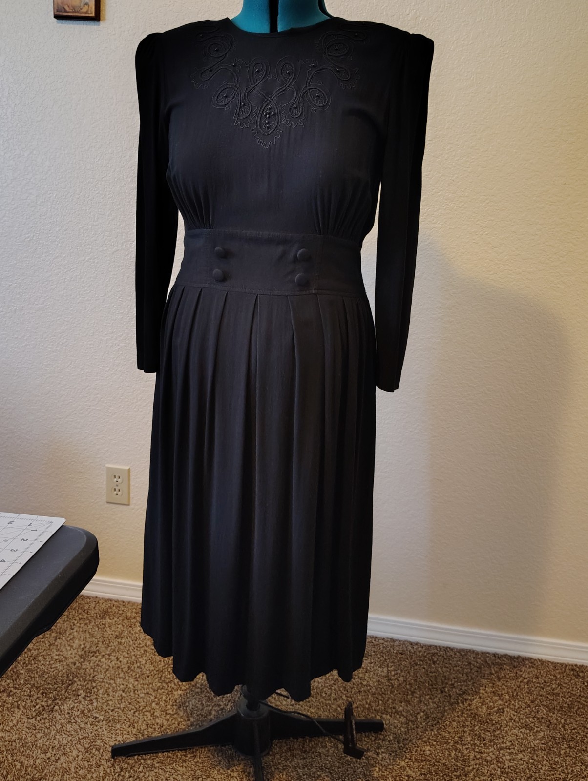 Vintage 1990&rsquo;s MHM Melissa Harper black dress Ladies size 14