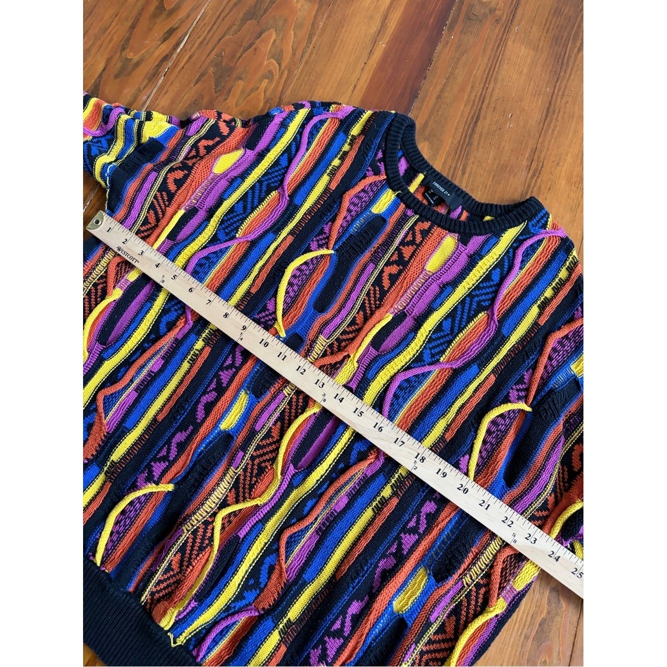 Forever 21 Coogi Inspired 90&rsquo;s Retro Sweater Multicolored Size 1X