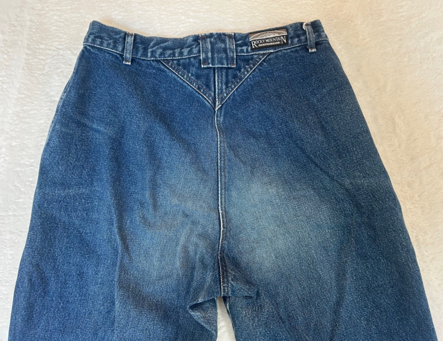Vintage 80s90s Rocky Mountain Clothing Bareback USA Made High Rise Jeans 28×28.5
