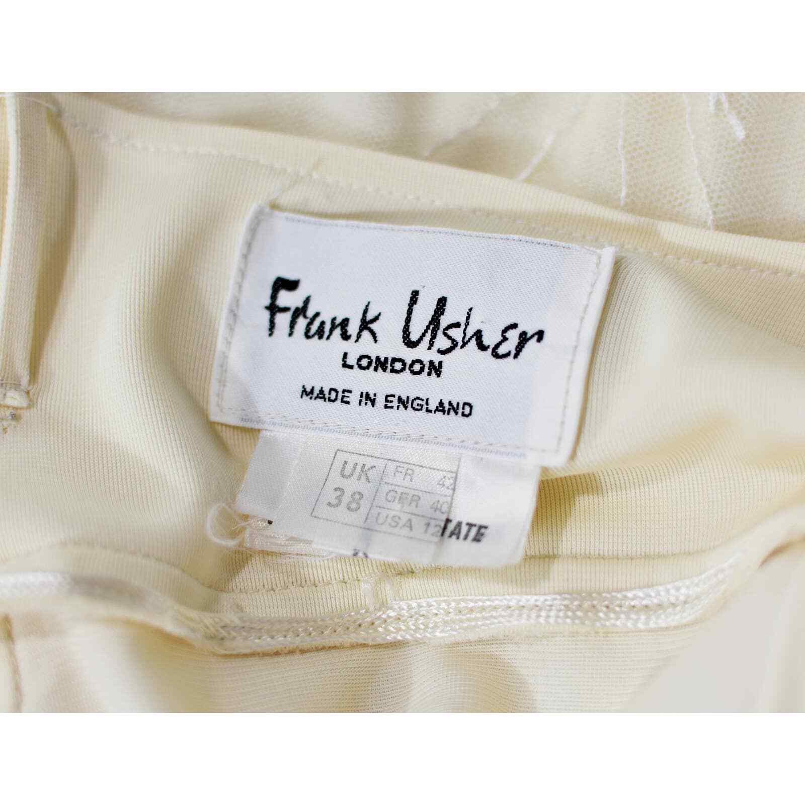 Frank Usher Buttercup Yellow Embroidered 70s Maxi Dress