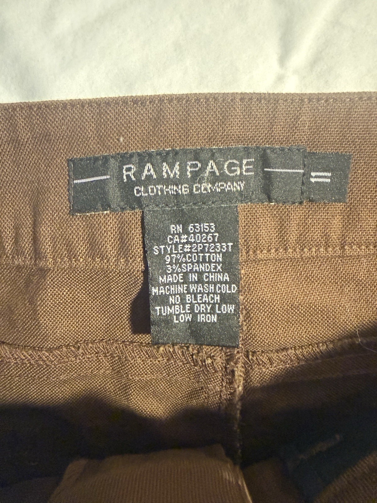 VTG 90S Rampage Sz11 NWTS Brown wide leg Cropped gaucho Shorts Rare Hippie capri