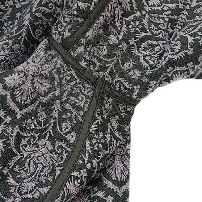 Vintage Wool Silk Jacquard Blazer Jacket Tapestry Art to Wear Purple Size 12