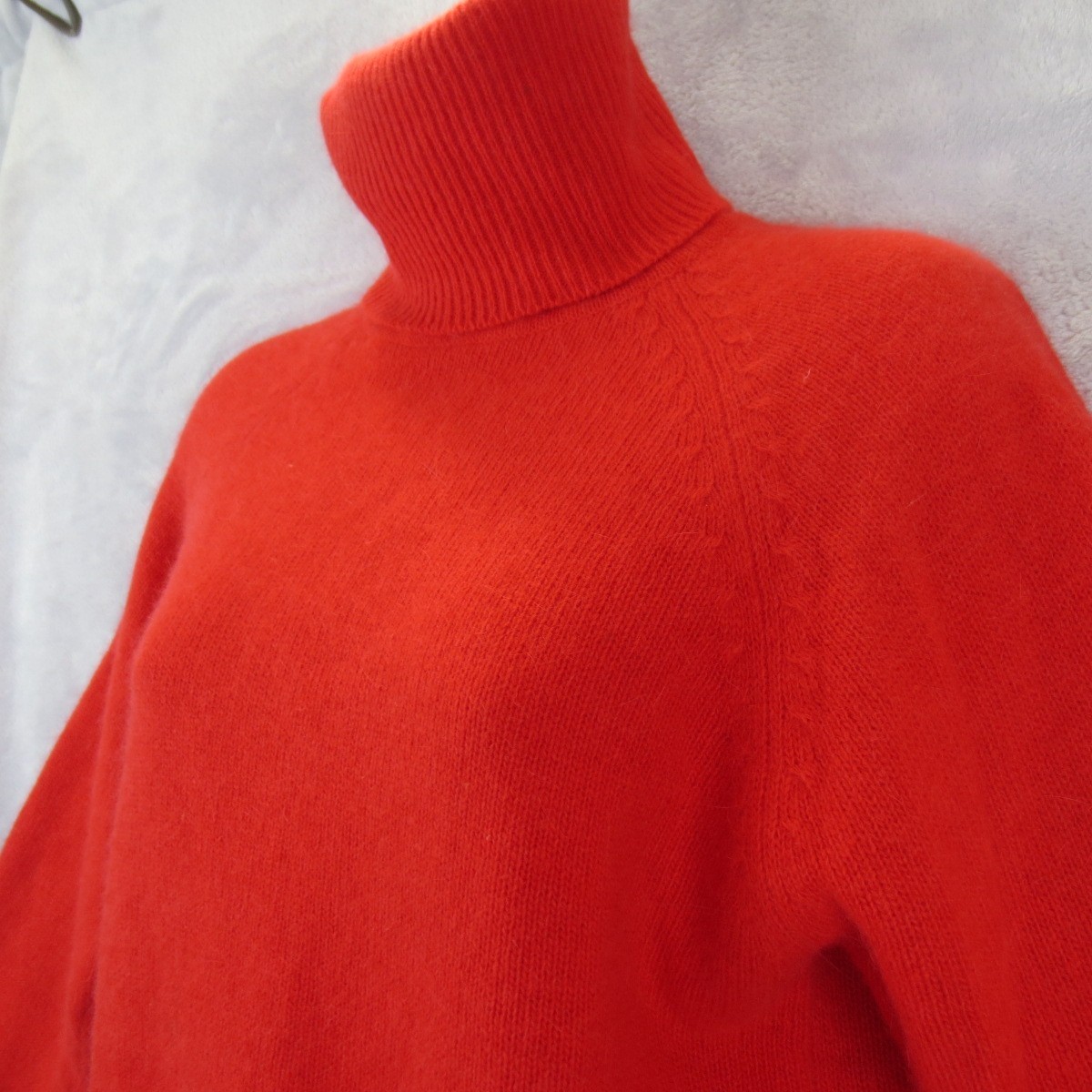 Vtg Reference Point Sz S Lambswool Angora Rabbit Hair Hong Kong Red Turtleneck