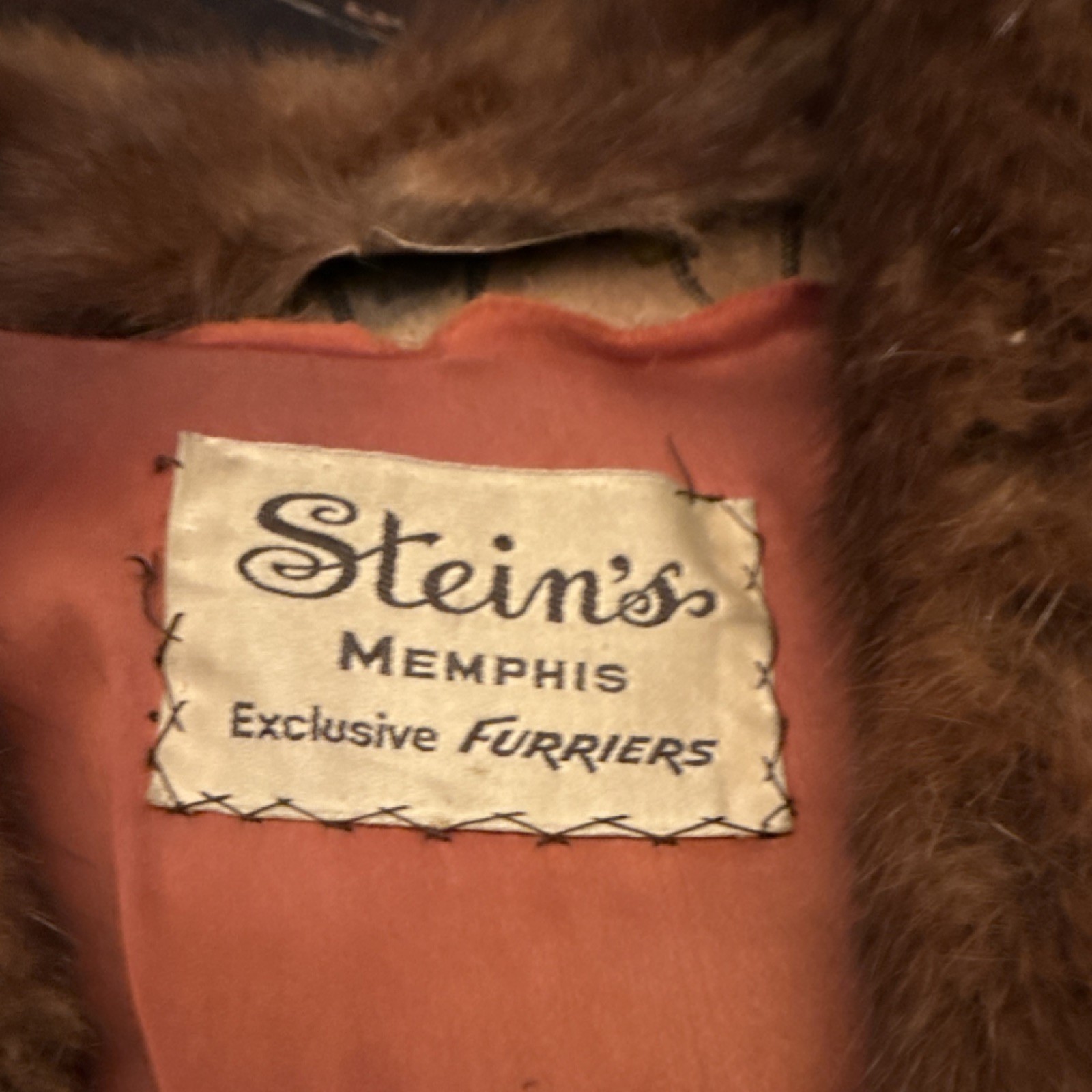 Stein&rsquo;s Memphis Exclusive Furriers Vintage Brown Fur Coat Regular Size