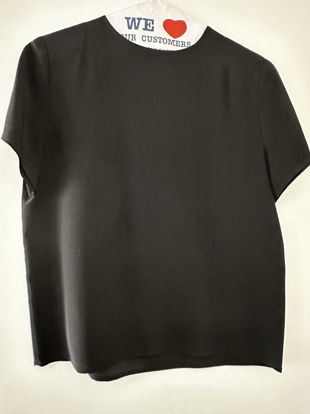 Hana Sung Vintage 100% Black Silk Box Blouse