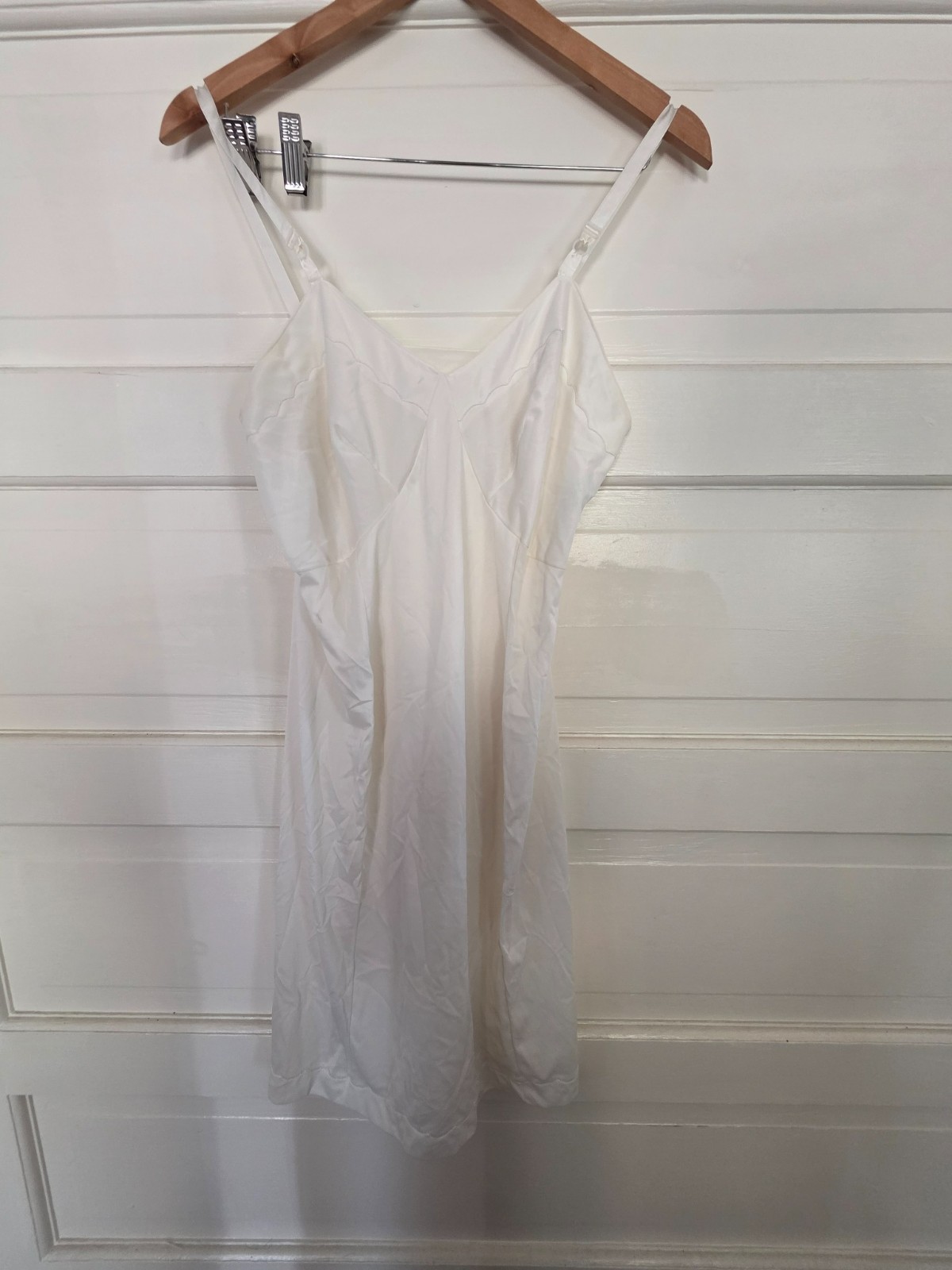 Circ. 70&rsquo;s – Sears Slip White Full Slip Size 36 Average Nylon USA