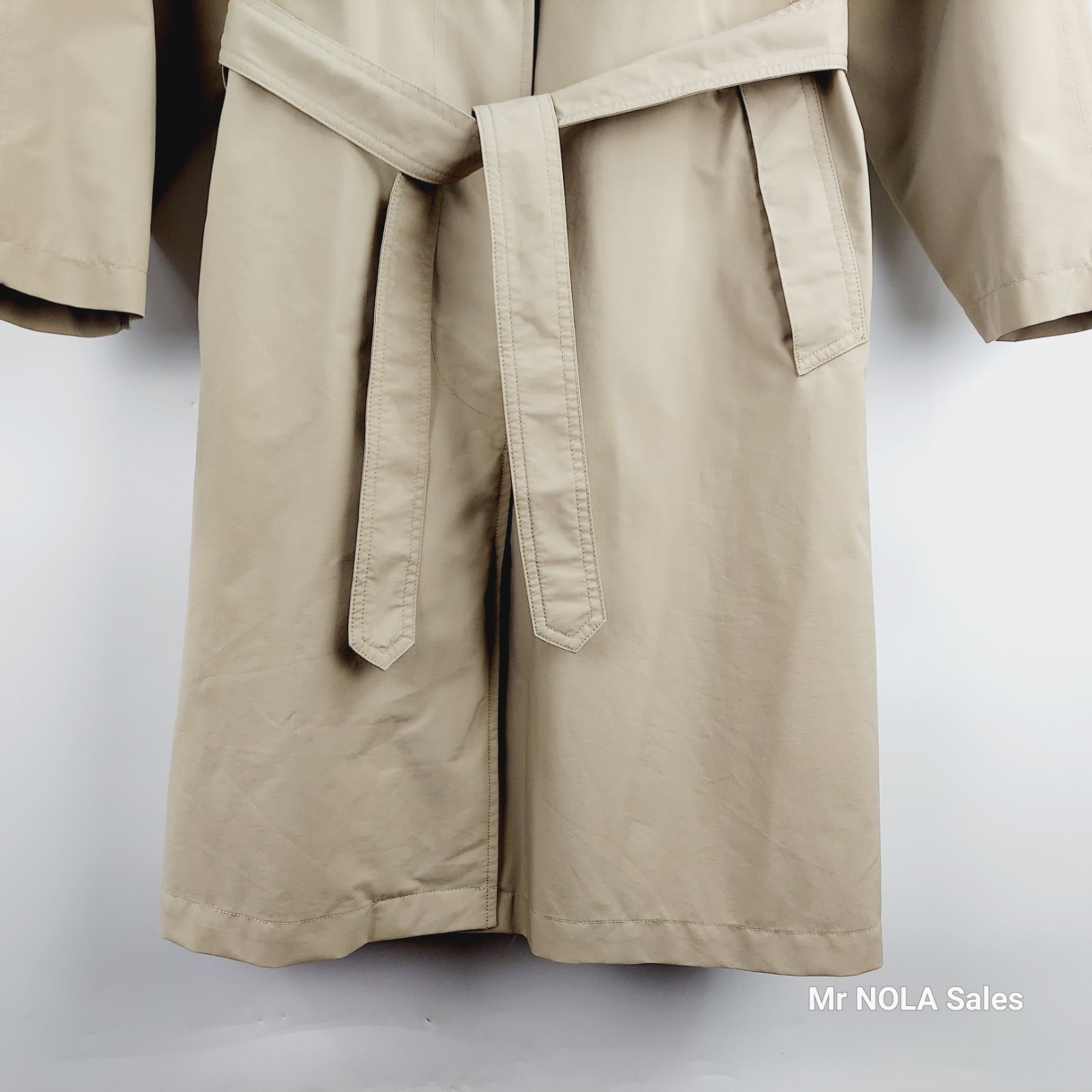 LL Bean Women&rsquo;s Medium Regular Gortex Beige Trench Coat Duster Hidden Buttons