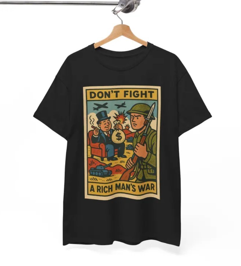 Anti-War Protest T-Shirt: Political Graphic Tee for Activists