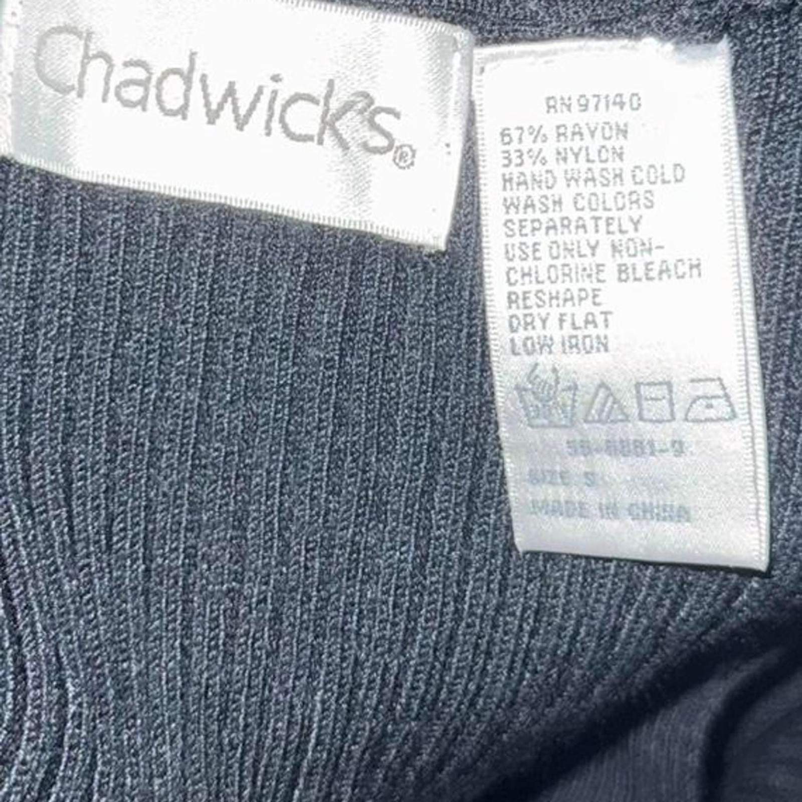 Vintage Chadwicks black ribbed off the shoulder top size S