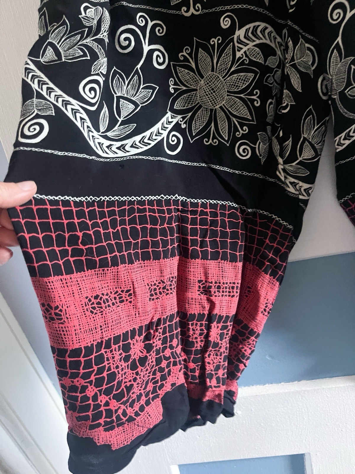 100% Rayon soft bohemian print David Dart plus size pants 3X Vintage 90’s