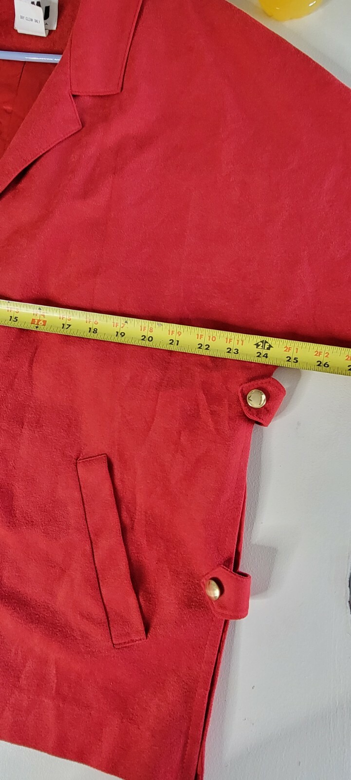 MJ SEATTLE VINTAGE CAPELET Blazer STYLE JACKET VTG Red Side Slits M XL #34