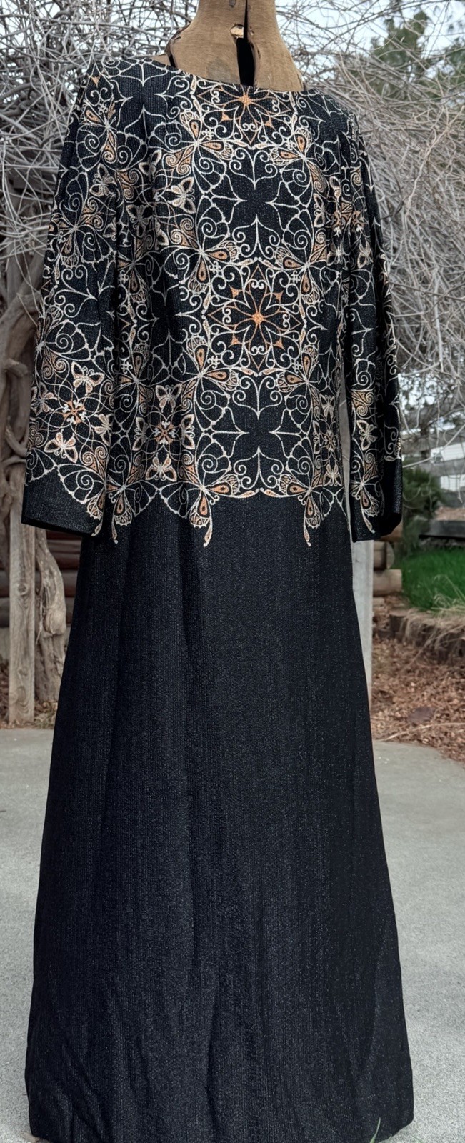 Vtg 70&rsquo;s Alfred Shaheen Master Printer Caftan Maxi Dress Size 16 Excellent