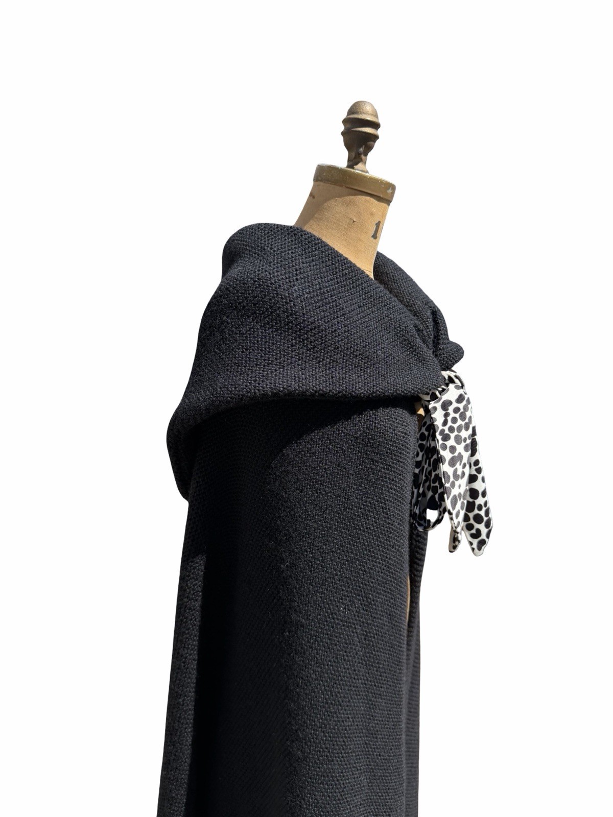 Vintage Archival CHLOE Summer cape Open Knit Cape One Size 80s Hooded
