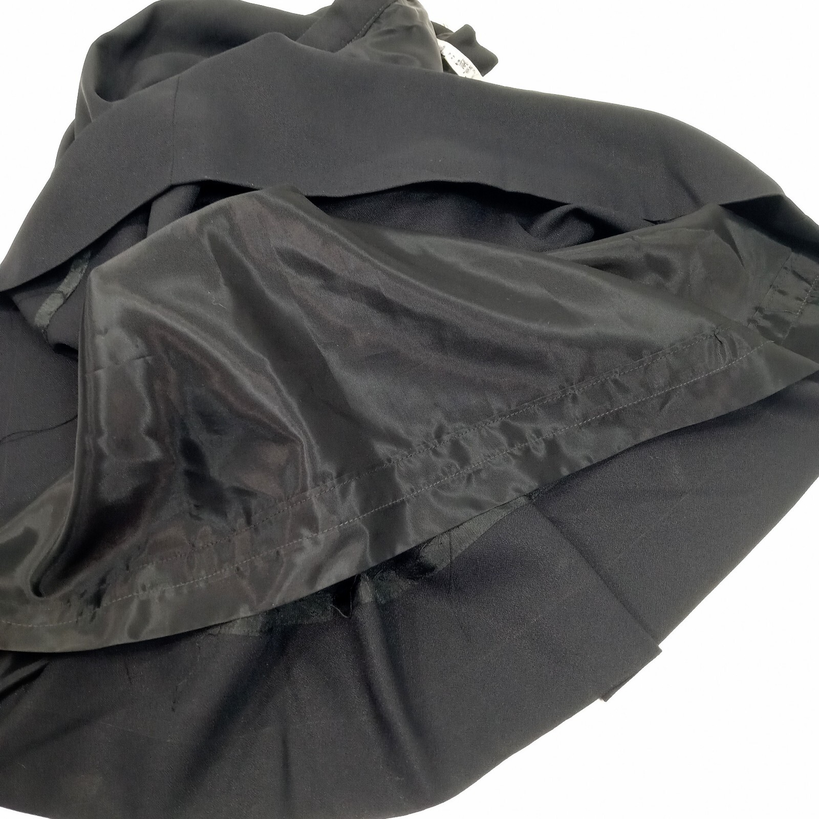60s Vintage ILGWU Nelly de Grab Black Formal Single Pleat Maxi Skirt Size XS 0-2