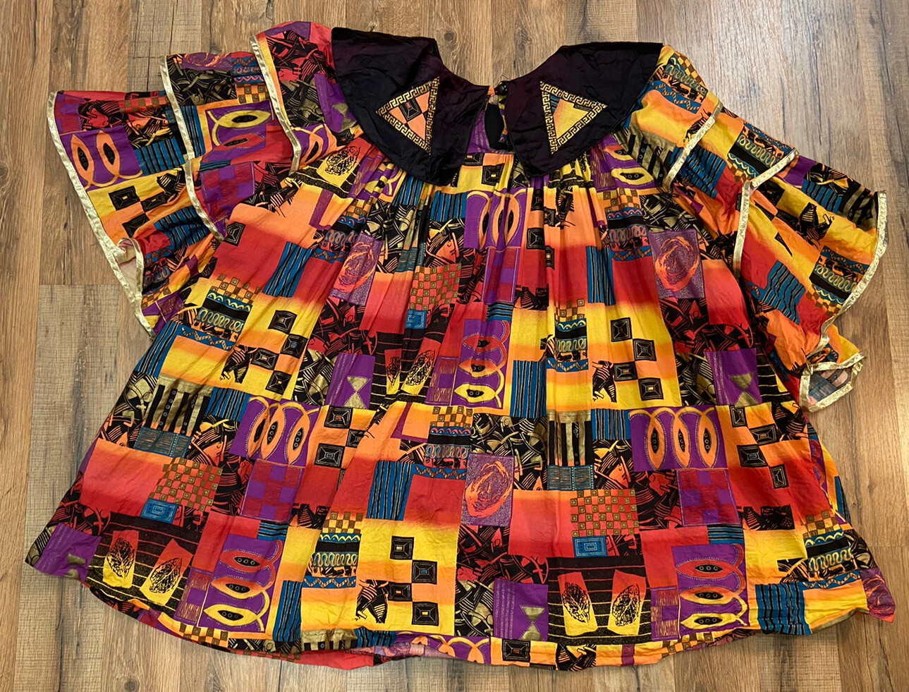 Vintage Koco Collection Multi-Color Ethnic Skirt Set Reg Size Plus Colorful Top