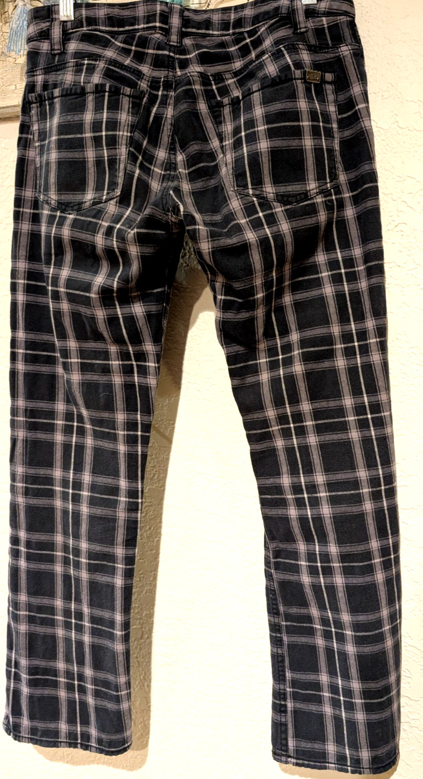 VANS plaid Low-rise Flattering Pants/Jeans retro classic super cute! womens